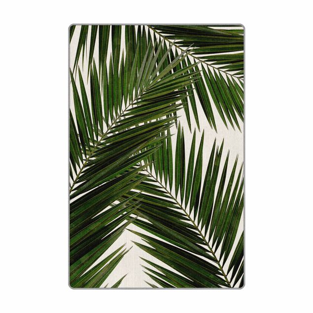 tappeti lavabili Scorcio tra foglie di palme verdi