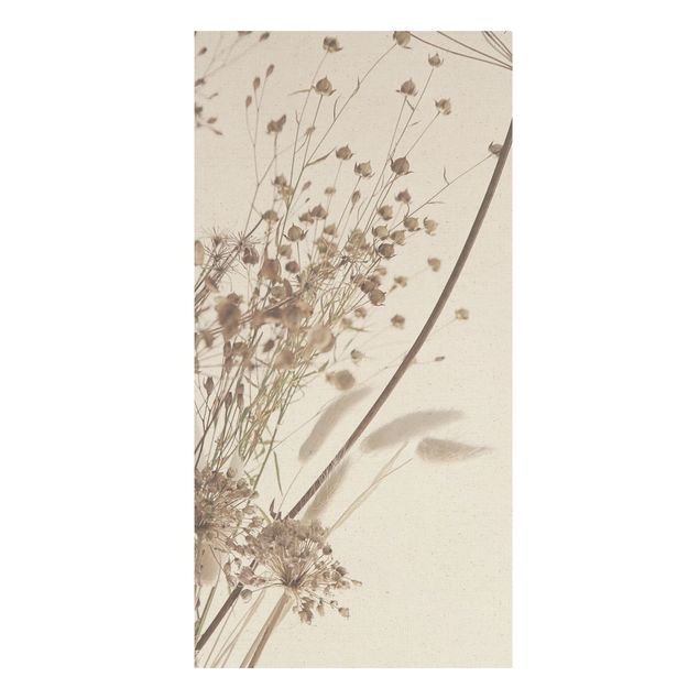 Stampa su tela Bouquet di erba e fiori ornamentali