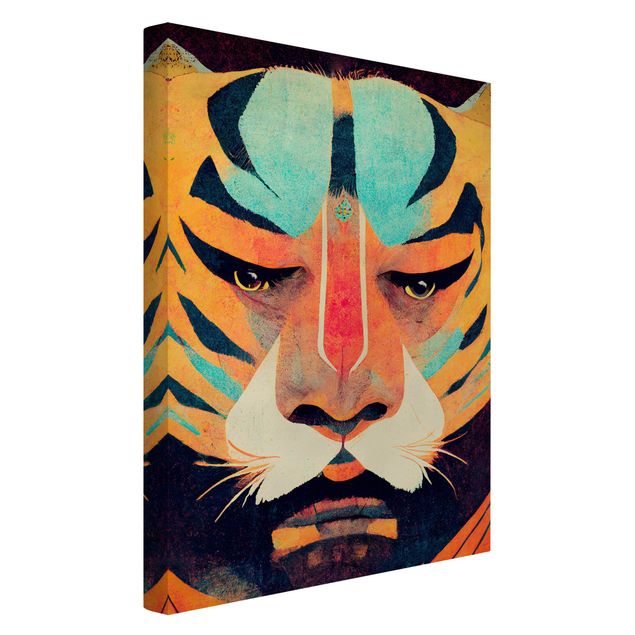 Stampe su tela animali Illustrazione di tigre colorata
