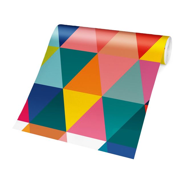 Carta da parati - Trama colorata di triangoli