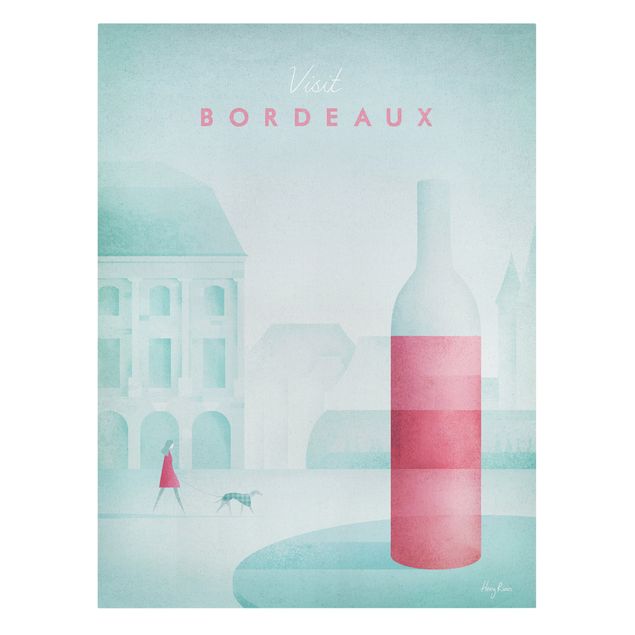 Stampa su tela - Poster viaggio - Bordeaux - Verticale 4:3