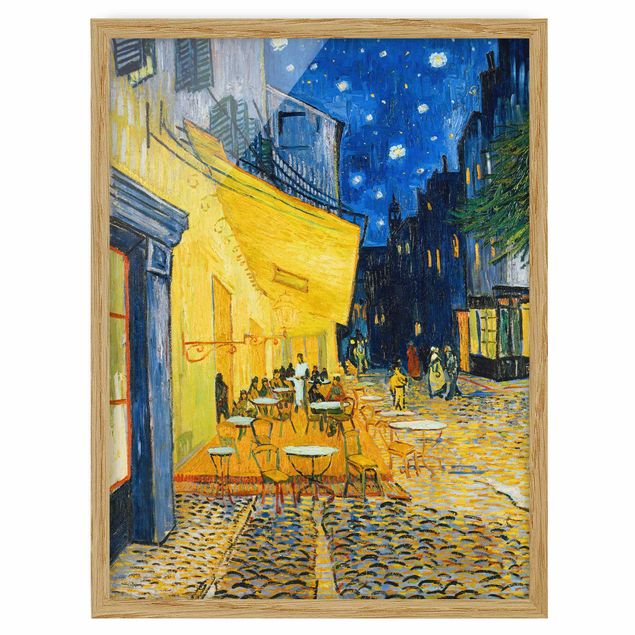 Poster con cornice - Vincent Van Gogh - Café Terrace At Night - Verticale 4:3