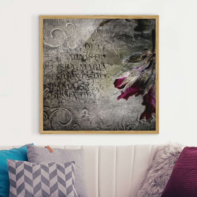 Poster con cornice - Mystic Flower - Quadrato 1:1