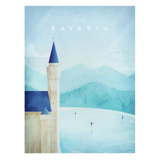 Stampe su tela Poster di viaggio - Baviera