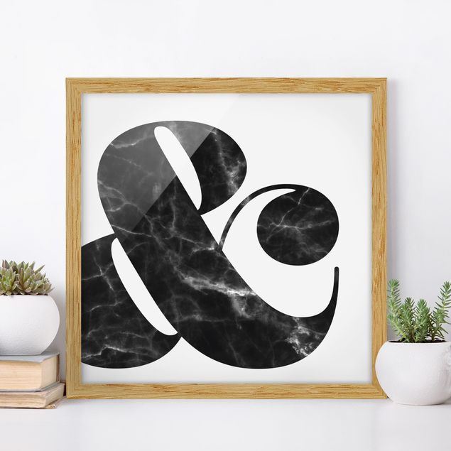 Poster con cornice - Ampersand Marble - Quadrato 1:1