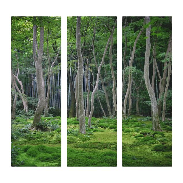 Stampa su tela 3 parti - Japanese forest - Pannello