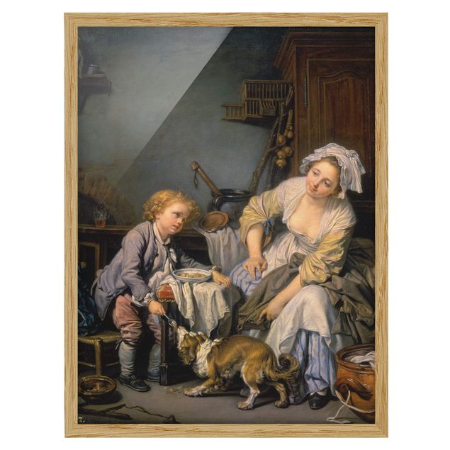 Poster con cornice - Jean Baptiste Greuze - The Spoiled Child - Verticale 4:3