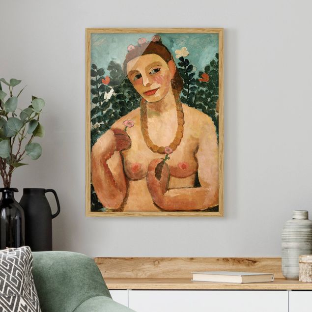 Poster con cornice - Paula Modersohn-Becker - Self Portrait With Amber Necklace - Verticale 4:3