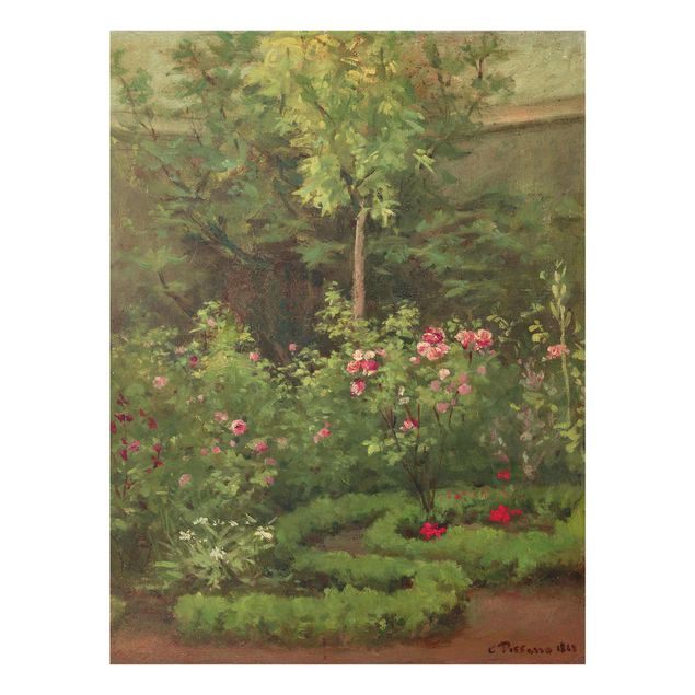 Quadro in vetro - Camille Pissarro - A Rose Garden - Verticale 4:3