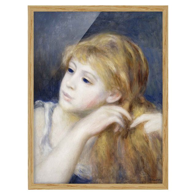 Poster con cornice - Auguste Renoir - Head Of A Young Woman - Verticale 4:3