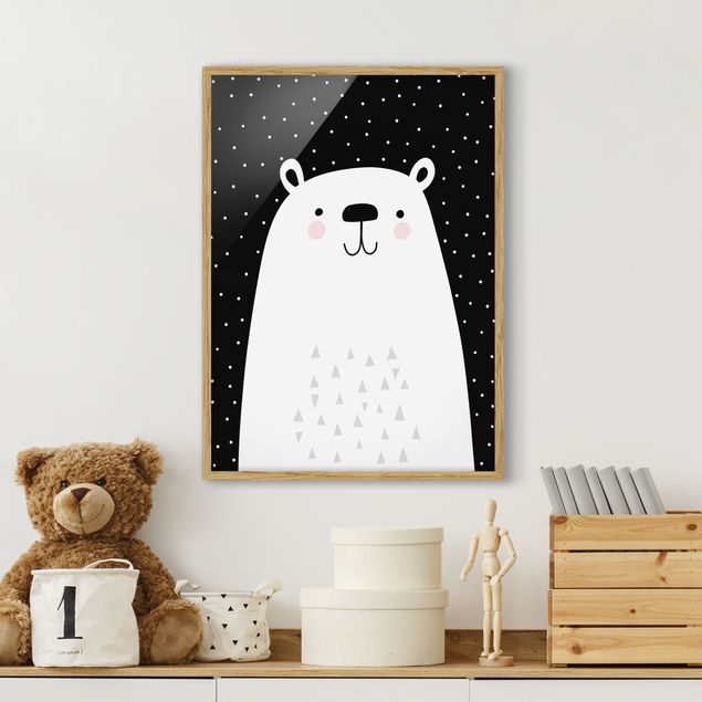 Poster con cornice - Zoo Con I Modelli - Polar Bear - Verticale 4:3