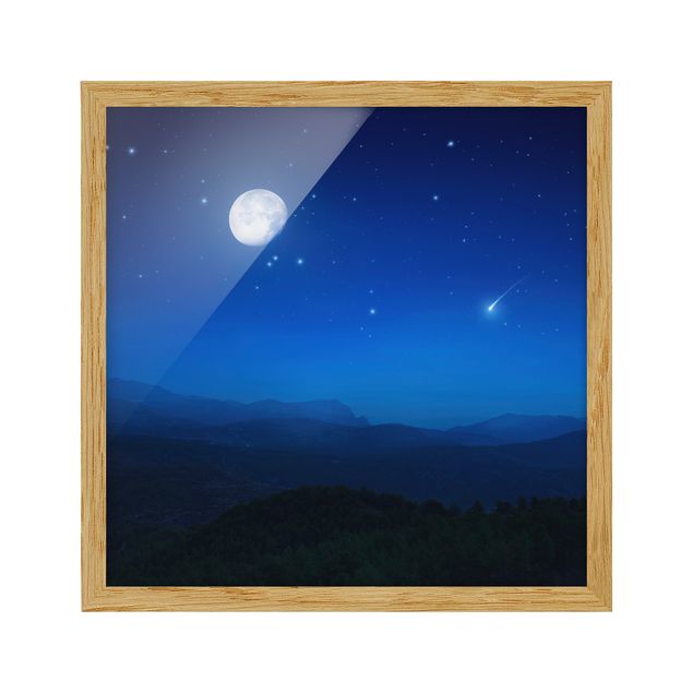 Poster con cornice - A Full Moon Wish - Quadrato 1:1