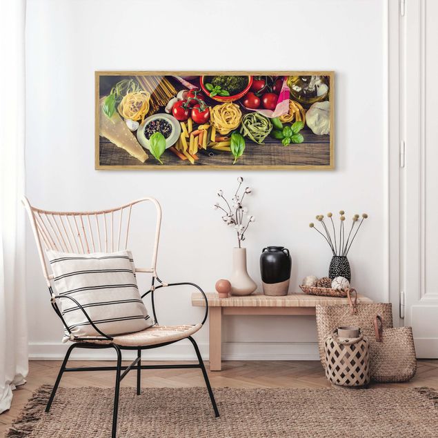 Poster con cornice - Pasta - Panorama formato orizzontale