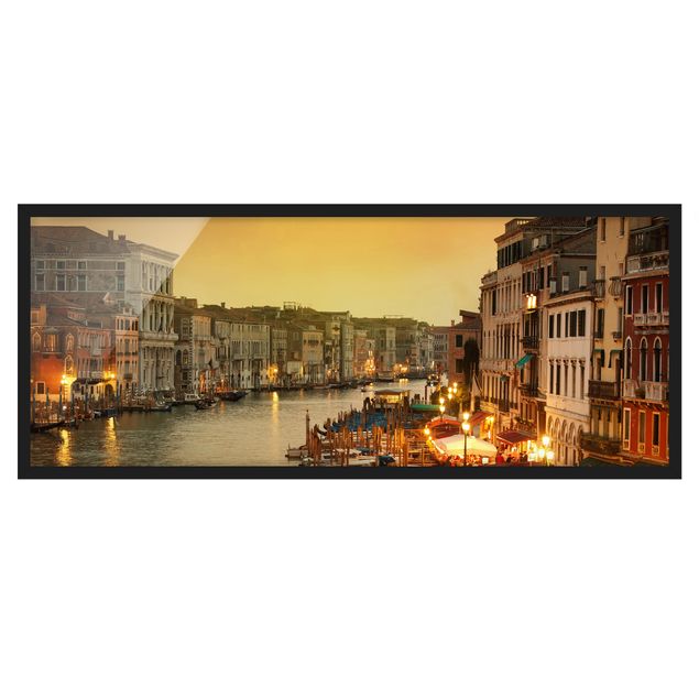 Poster con cornice - Canal Grande Di Venezia - Panorama formato orizzontale