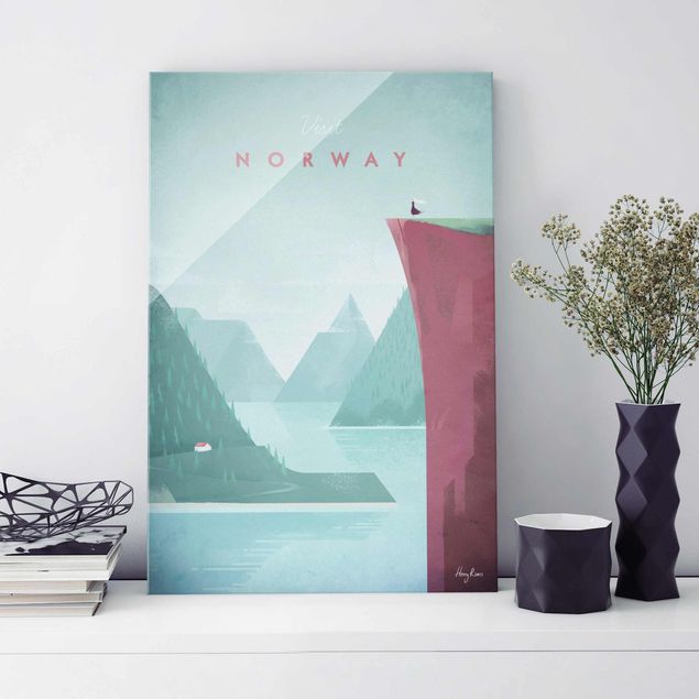 Lavagna magnetica vetro Poster di viaggio - Norvegia