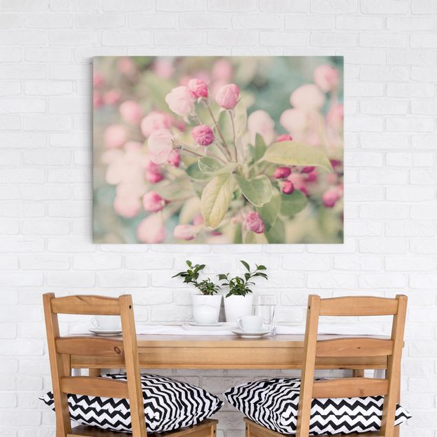 Riproduzioni su tela quadri famosi Bokeh di fiori di melo rosa chiaro