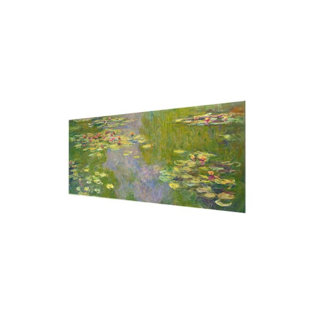 Quadro in vetro - Claude Monet - Verde Ninfee - Panoramico