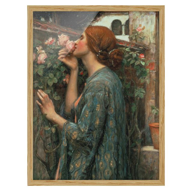 Poster con cornice - John William Waterhouse - L'anima della rosa - Verticale 4:3