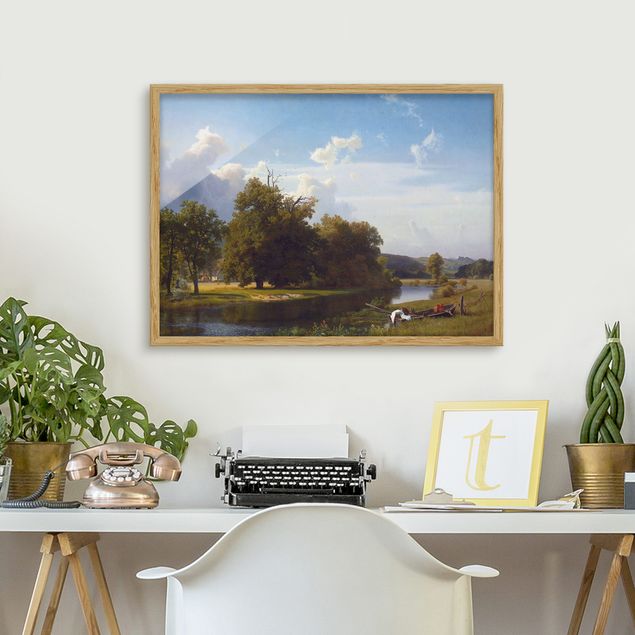 Poster con cornice - Albert Bierstadt - Riverside - Orizzontale 3:4