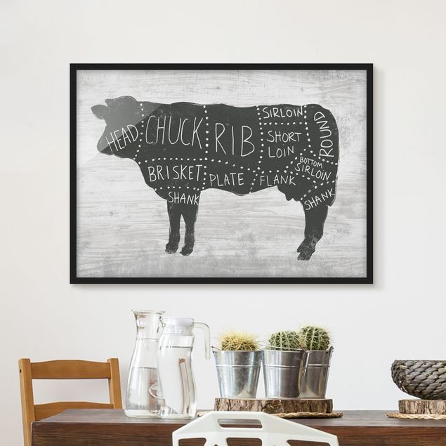 Poster con cornice - Butcher Board - Beef - Orizzontale 3:4