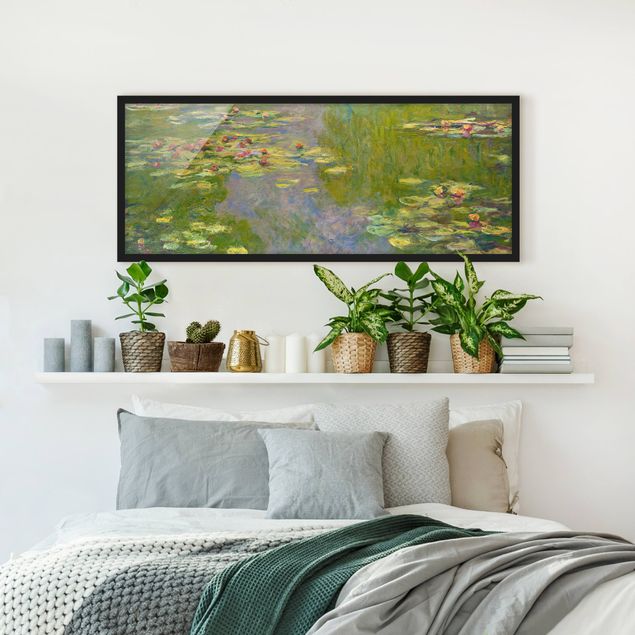 Poster con cornice - Claude Monet - Verde Ninfee - Panorama formato orizzontale