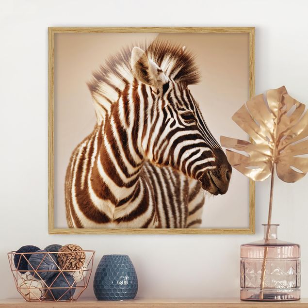 quadro astratto Ritratto di piccola zebra