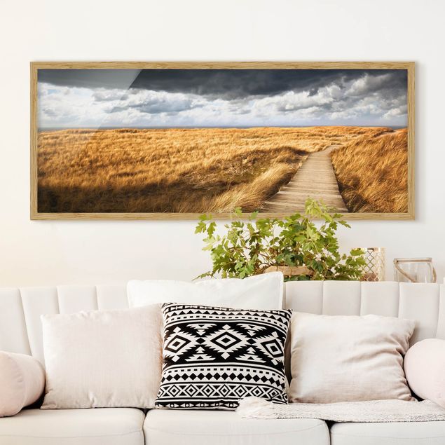 Poster con cornice - Way Nelle Dune - Panorama formato orizzontale