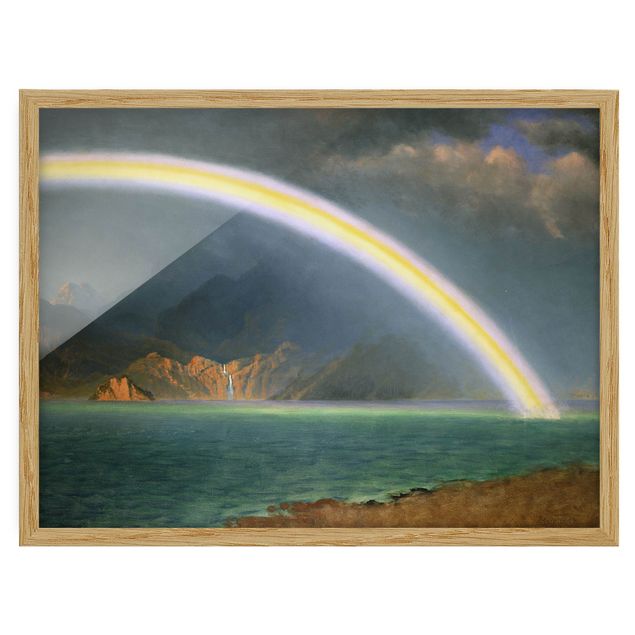 Poster con cornice - Albert Bierstadt - Rainbow Over Jenny Lake - Orizzontale 3:4