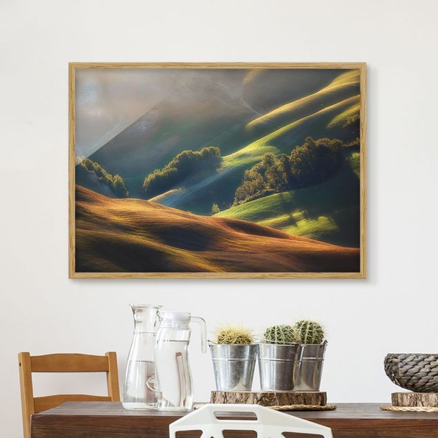 Poster con cornice - Tuscany Morning - Orizzontale 3:4