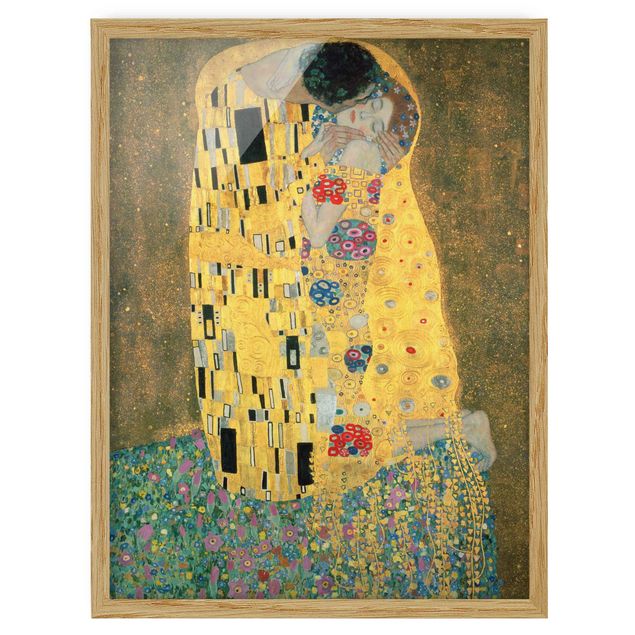 Poster con cornice - Gustav Klimt - The Kiss - Verticale 4:3