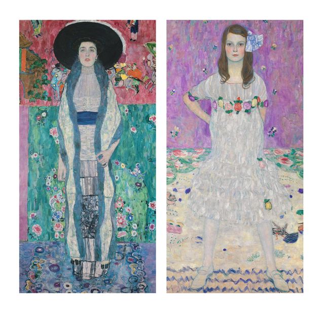 Stampa su tela 2 parti - Gustav Klimt - Adele Bloch-Bauer and Mada Primavesi - Verticale 2:1