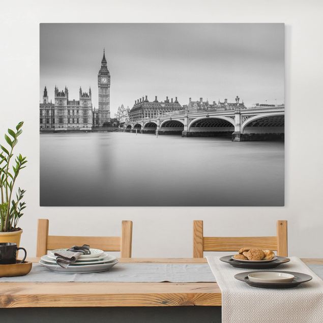Stampe su tela Londra Il ponte di Westminster e il Big Ben