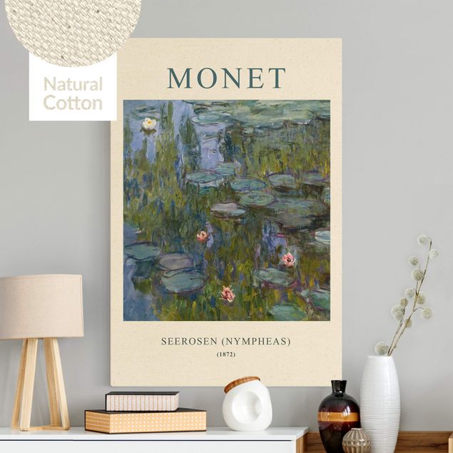 Quadri su tela fiori Claude Monet - Ninfee (Nymphaeas) - Edizione da museo