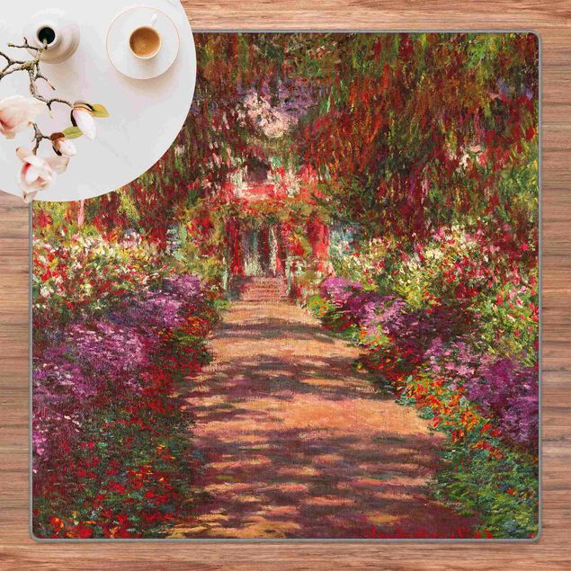 Tappeti multicolor Claude Monet - Vialetto nel giardino a Giverny