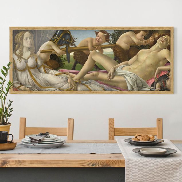 Poster con cornice - Sandro Botticelli - Venere E Marte - Panorama formato orizzontale