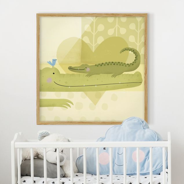 Poster con cornice - Mum And I - Crocodiles - Quadrato 1:1