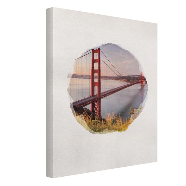Quadri su tela - Acquerelli - Golden Gate Bridge di San Francisco