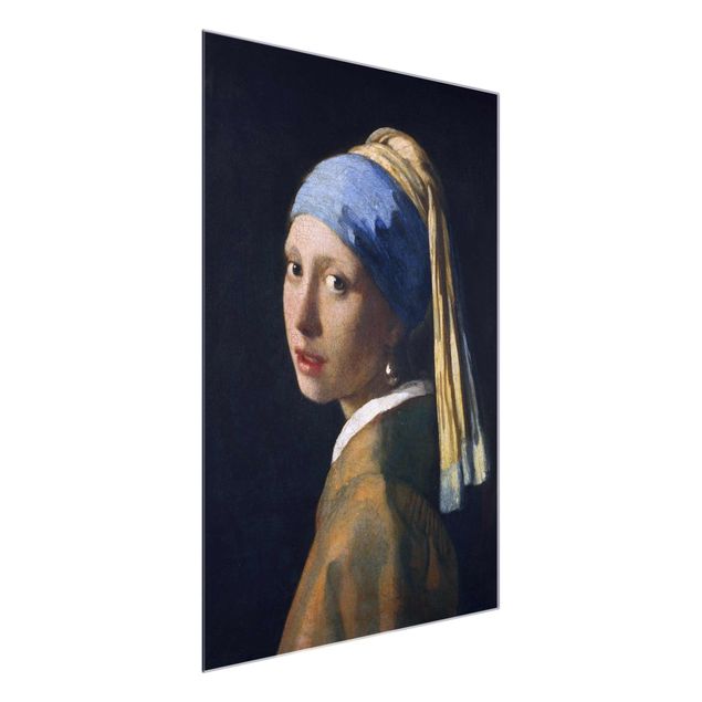 Quadro in vetro - Jan Vermeer van Delft - Ragazza con l'orecchino di perla - Verticale 4:3