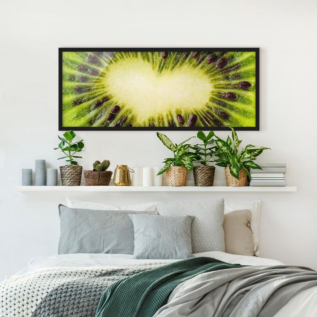 Poster con cornice - Cuore Del Kiwi - Panorama formato orizzontale