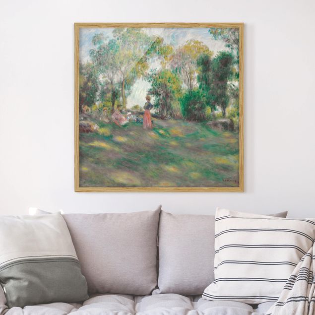 Poster con cornice - Auguste Renoir - Landscape With Figures - Quadrato 1:1