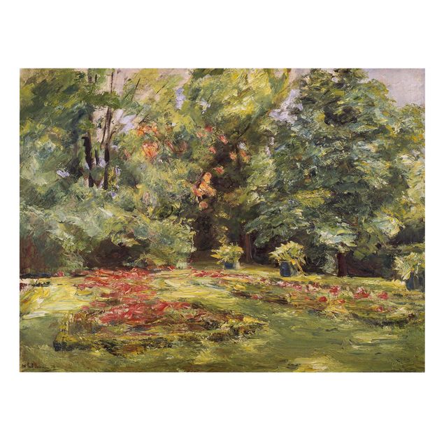 Stampa su tela Max Liebermann - Terrazza fiorita di Wannseegarten