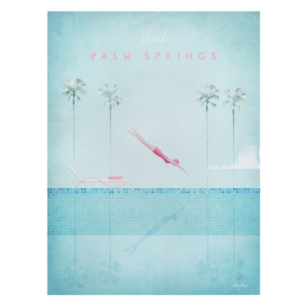 Stampa su tela - Poster Travel - Palm Springs - Verticale 4:3