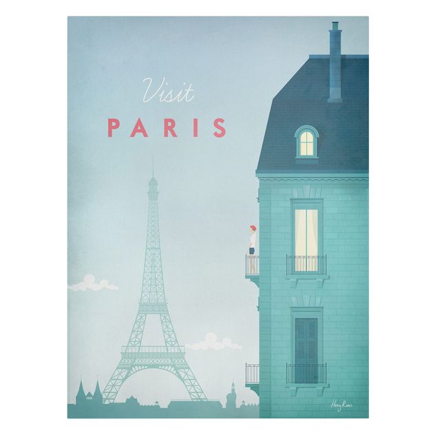 Stampe su tela Poster di viaggio - Parigi