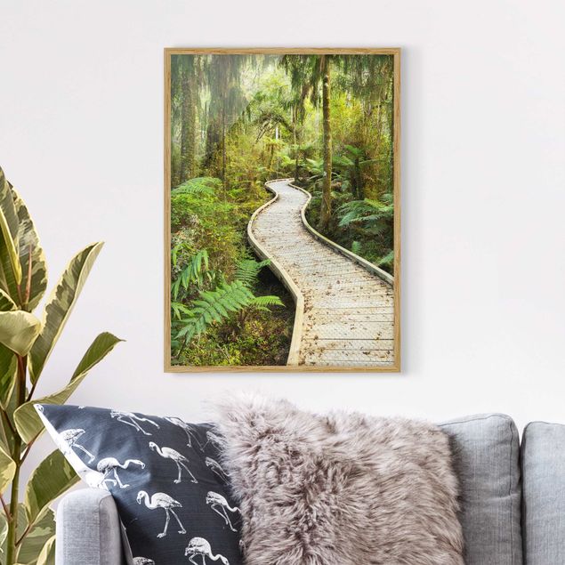 Poster con cornice - Path In The Jungle - Verticale 4:3