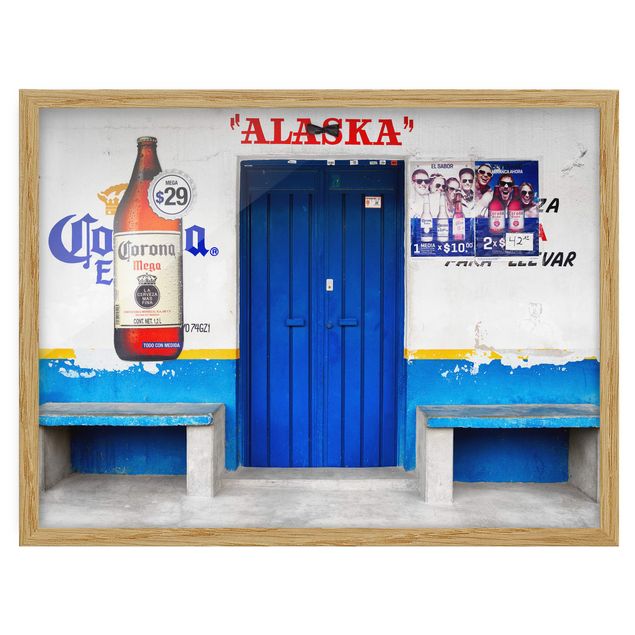 Poster con cornice - ALASKA Blue Bar - Orizzontale 3:4