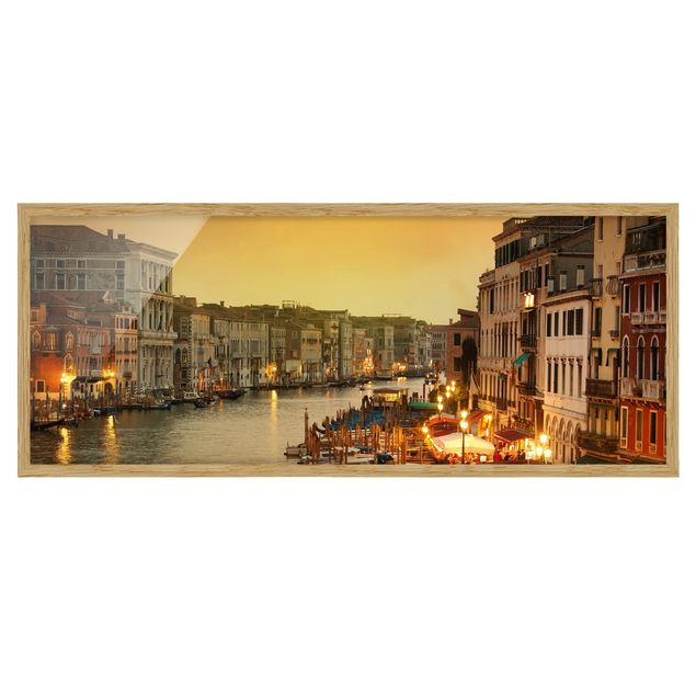 Poster con cornice - Canal Grande Di Venezia - Panorama formato orizzontale