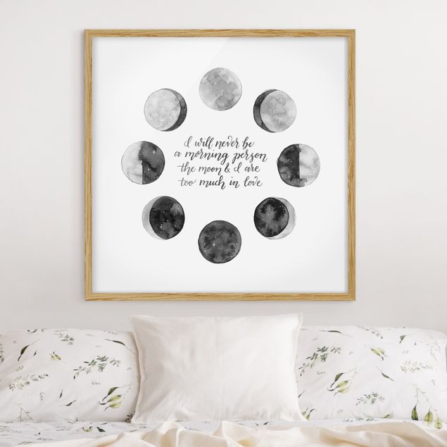 Poster con cornice - Ode To The Moon - Love - Quadrato 1:1