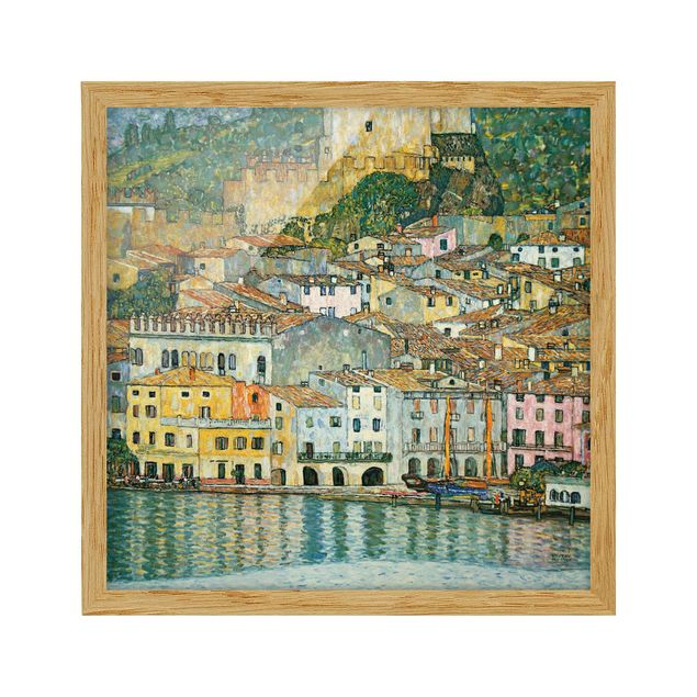Poster con cornice - Gustav Klimt - Malcesine sul Lago di Garda - Quadrato 1:1