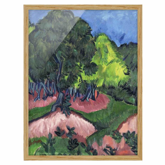 Poster con cornice - Ernst Ludwig Kirchner - Landscape With Chestnut Tree - Verticale 4:3