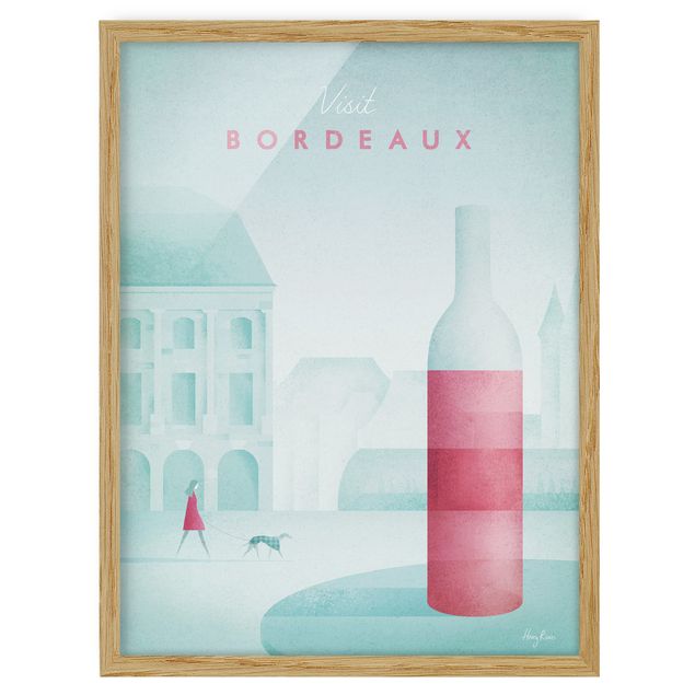 Poster con cornice - Poster viaggio - Bordeaux - Verticale 4:3